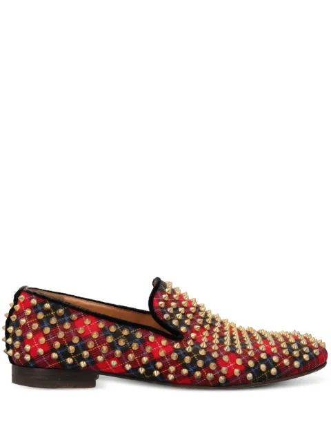 Christian Louboutin Pre-Owned spikes-embellishment loafers Red WCV250879