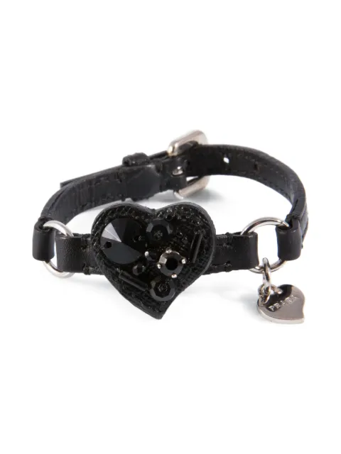 Prada Pre-Owned 2000s heart bracelet Black 15016220