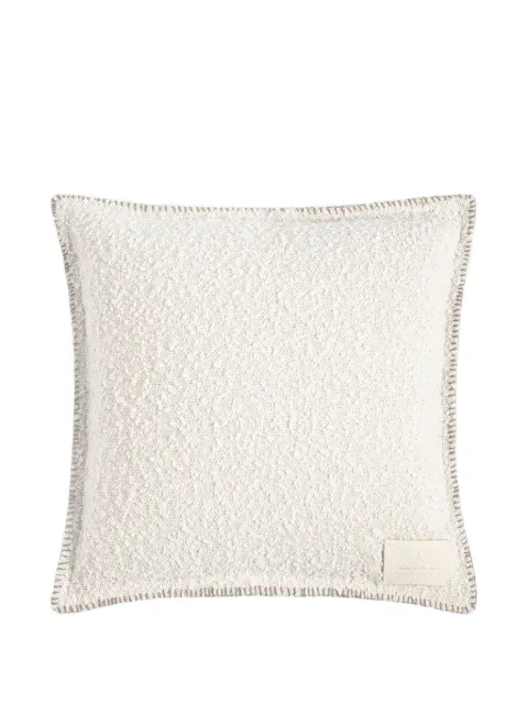 Manière De Voir boucle and whipstitch reversible Cushion Neutrals LIF08
