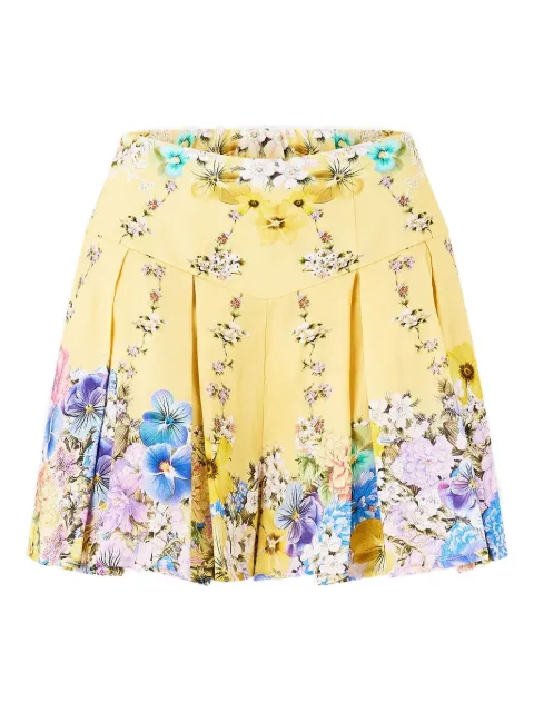 Camilla Darling Buds pleated shorts Yellow 00039123