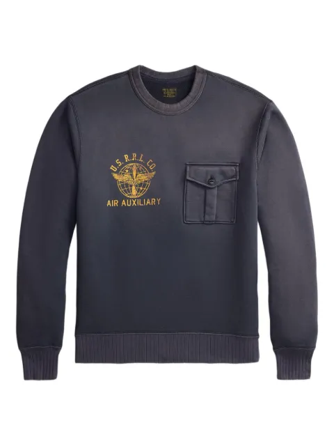 Ralph Lauren RRL chest-pocket graphic-print sweatshirt Grey 782P05183001