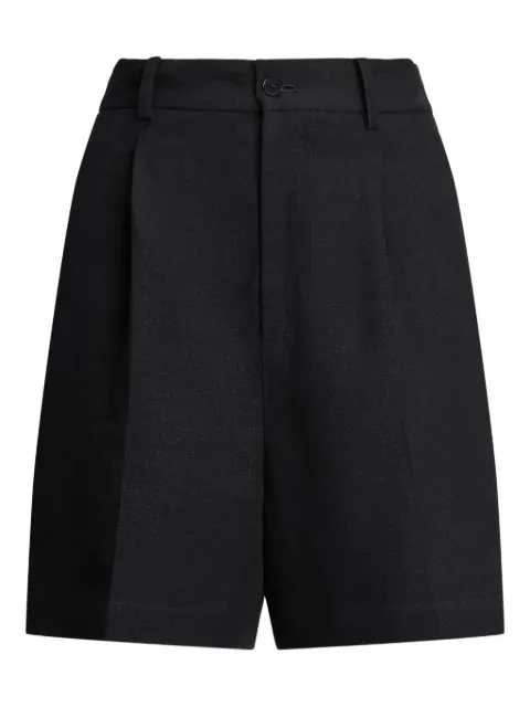 Ralph Lauren Collection pleated linen tailored shorts Black 290955060003