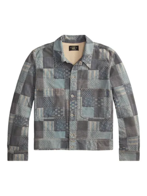 Ralph Lauren RRL patchwork button jacket Blue 782P05213001