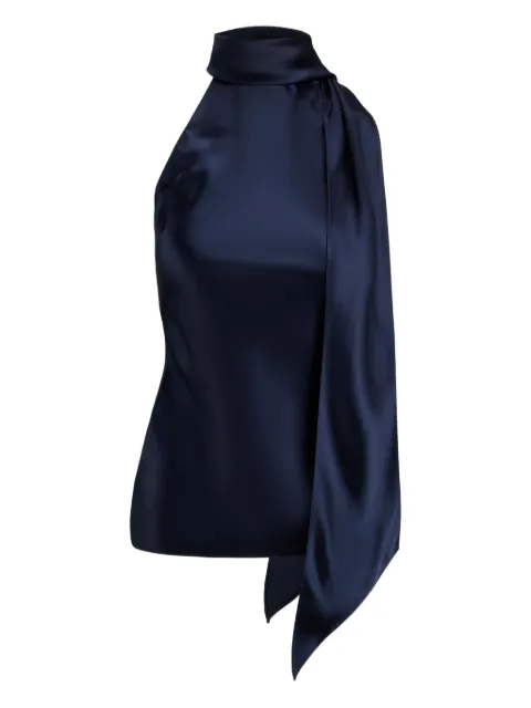 Ralph Lauren Collection Chilton halterneck open-back top Blue 290P00374006