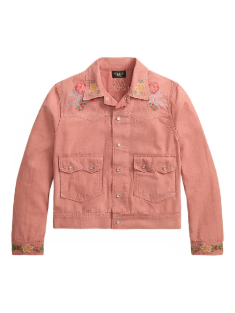 Ralph Lauren RRL embroidered cotton jacket Pink 282P07707001