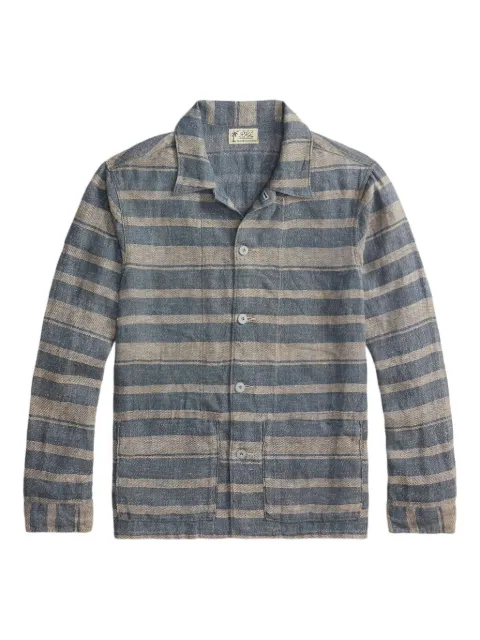 Ralph Lauren RRL long-sleeved striped shirt Blue 782P05374001