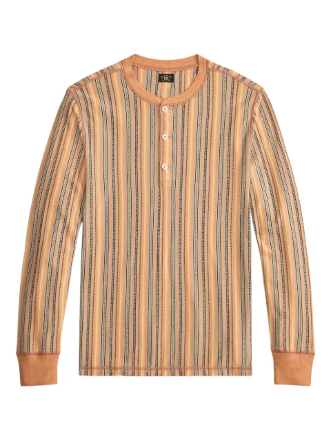 Ralph Lauren RRL striped long-sleeve T-shirt Orange 782P05200001
