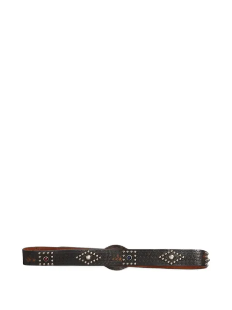Ralph Lauren RRL studded leather belt Black 417848853001