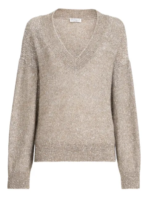 Brunello Cucinelli V-neck sweater Neutrals MPN568202CMV48