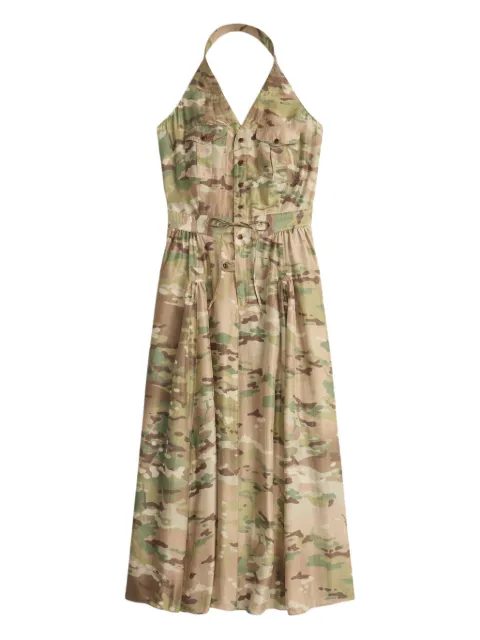 Ralph Lauren RRL buttoned tie-waist dress Green 282P07683001