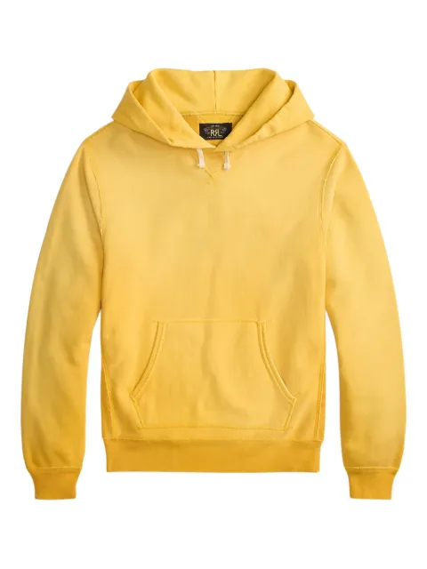 Ralph Lauren RRL drawstring ribbed fleece hoodie Yellow 782929541003