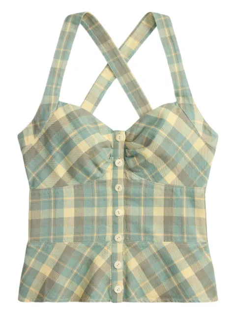 Ralph Lauren RRL plaid buttoned top Green 282P07689001