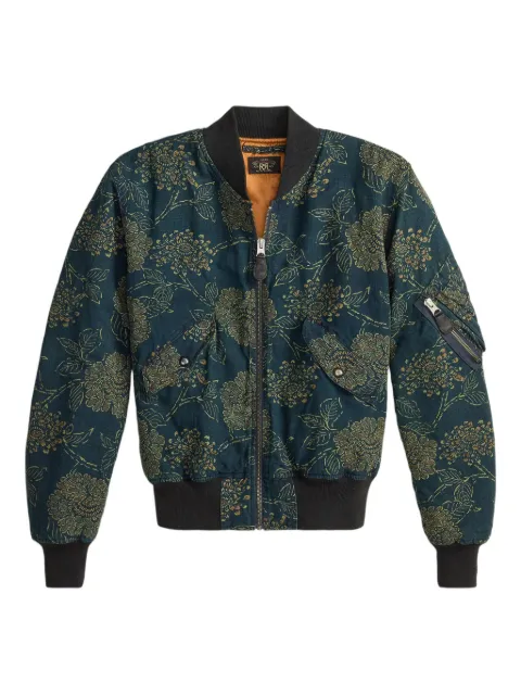 Ralph Lauren RRL floral bomber jacket Blue 282P07675001