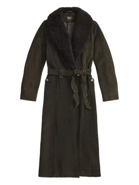 Ralph Lauren RRL belted suede coat Brown 282P07621001