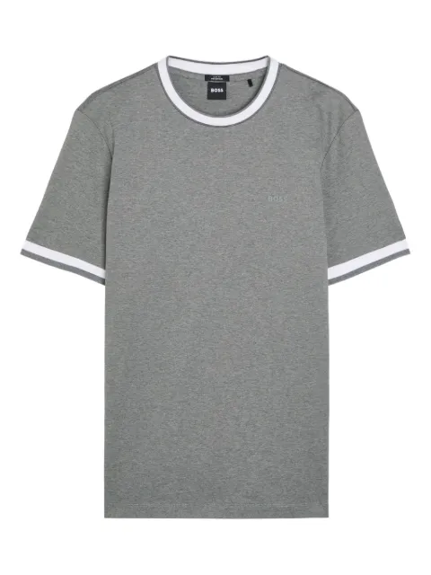 BOSS contrast-trim T-shirt Grey 50543858