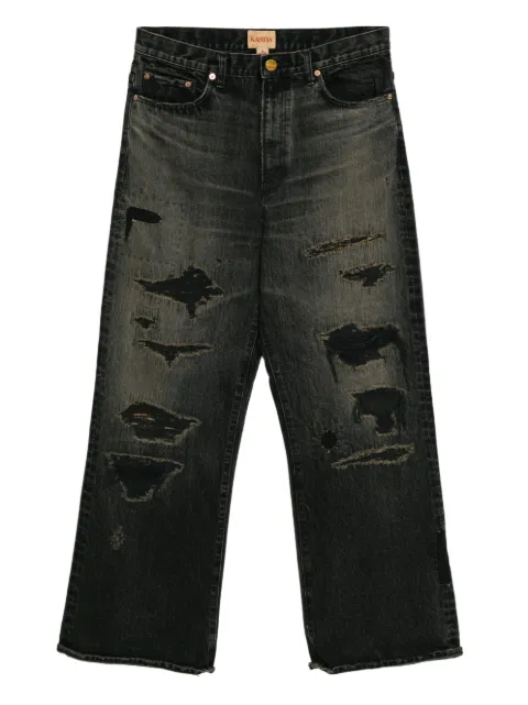 KAMIYA distressed denim jeans Black G15PT053BLACK