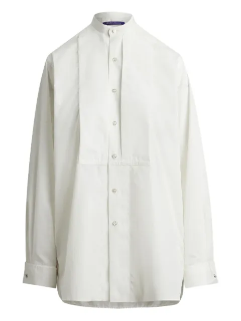 Ralph Lauren Collection pleated bib kirstin cotton shirt White 290P10019001