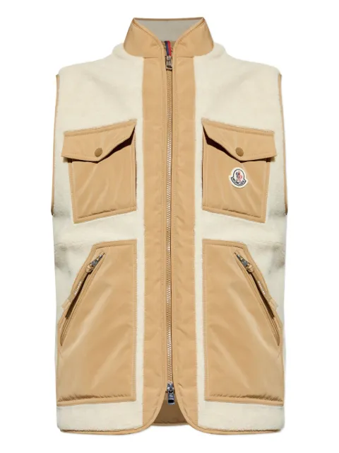 Moncler Karakai fleece-panel gilet Neutrals L10911A0007189BBG