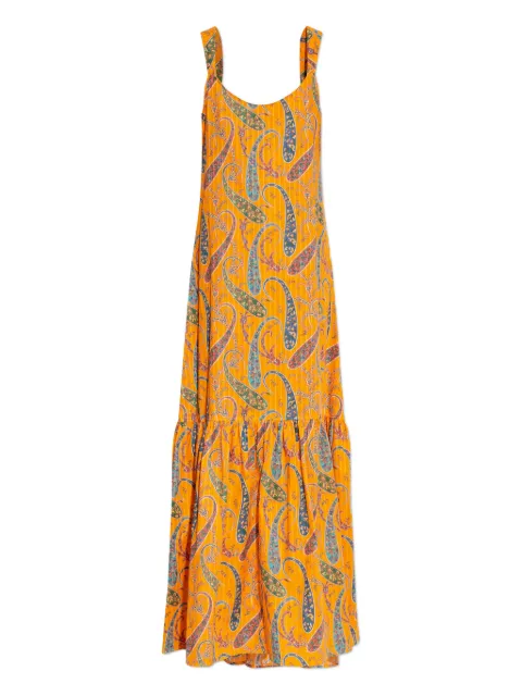 ETRO paisley-pattern ruffled maxi dress Orange WRHA003099SA5R8
