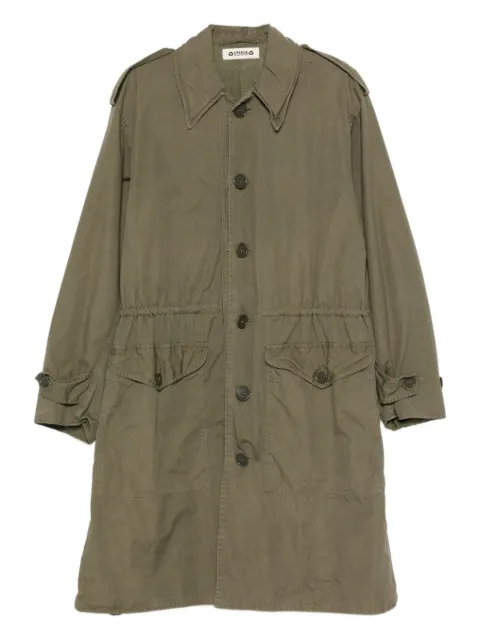 A.N.G.E.L.O. Vintage Upcycling single-breasted drawstring-waist coat Green AU450TR