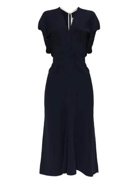 Victoria Beckham V-neck midi dress Blue 1126WDR006381A0