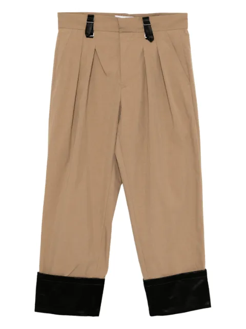 Ports V Luxe contrast trousers Brown VD8TCL04PWD113CROCKERY
