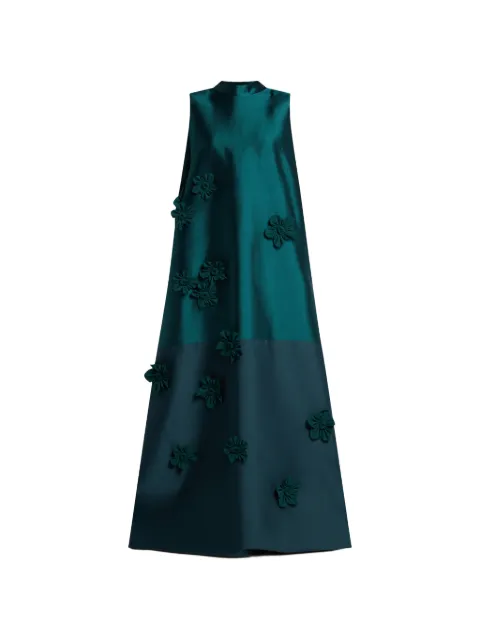 Greta Constantine floral appliqué dress Green QUIVENGOWN