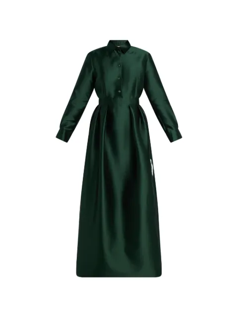 Greta Constantine pleated shirt dress Green TADOL