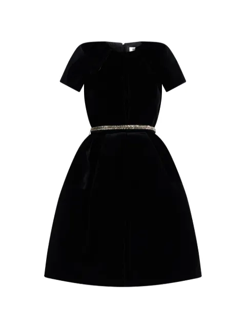 Dice Kayek flounce embellished dress Black FW25R222