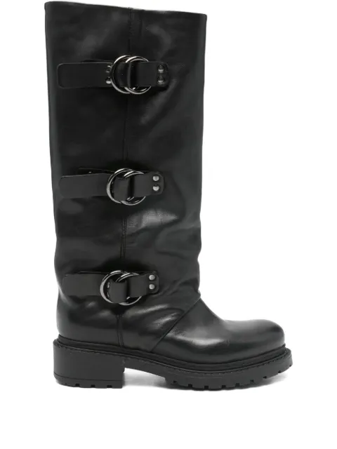 Metisse buckle-detail boots Black MA2460
