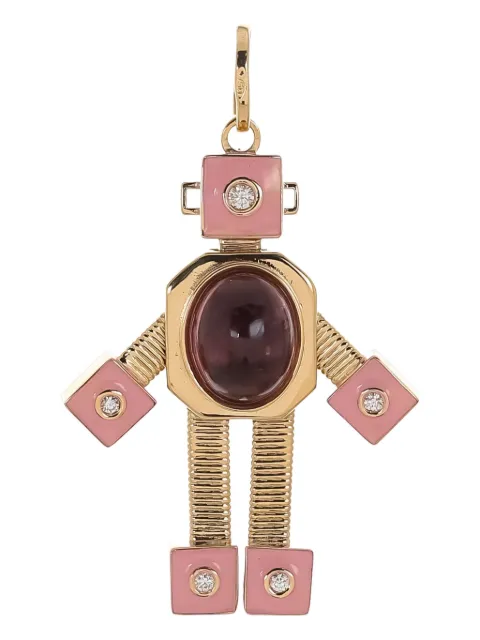 Van Robot 18K yellow gold maxi Bespoke Robot tourmaline and diamond pendant Gold BMC25MAXI