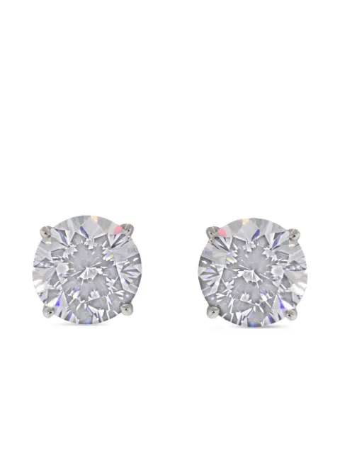 Fantasia by Deserio round stud earrings Silver STRD35R19