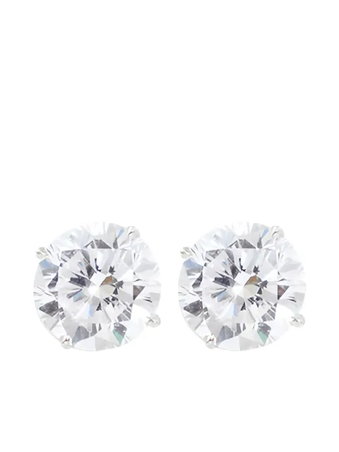 Fantasia by Deserio round stud earrings Silver STRD5