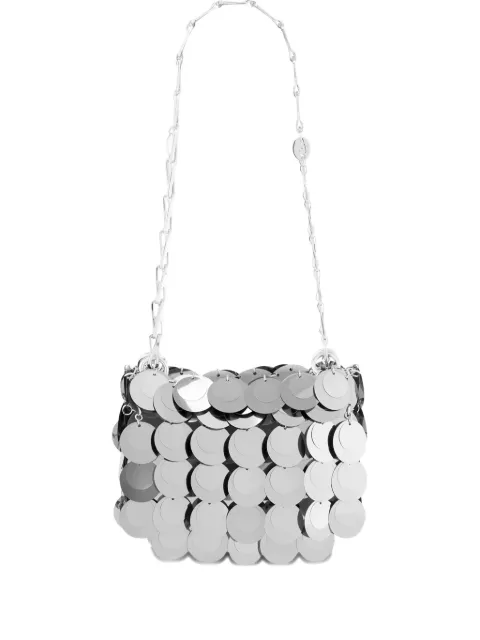 Rabanne Sparkle multi-layered chain mini bag Grey 23ASS0137PLX001