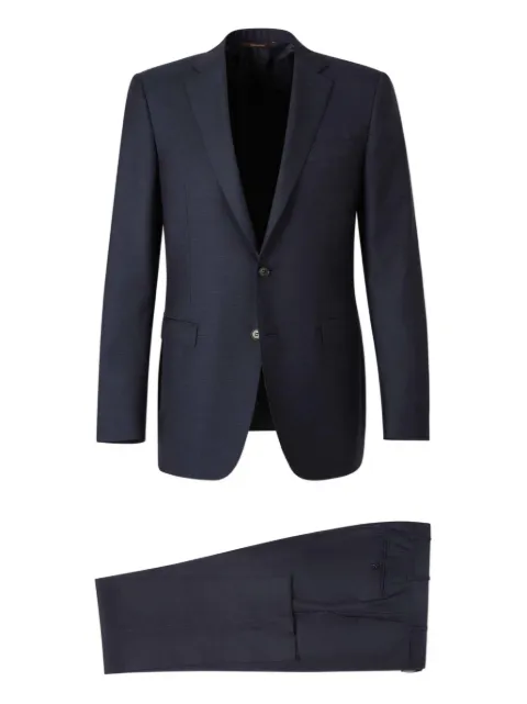 Canali notched-lapel single-breasted suit Blue 19220938RAS10316