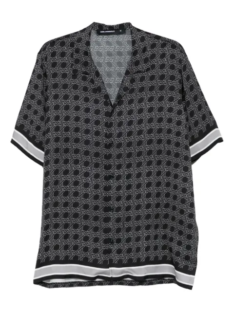 Karl Lagerfeld monogram-pattern shirt Black 60594260561881
