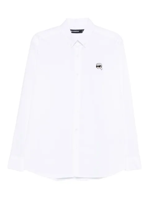 Karl Lagerfeld buttoned logo-detail shirt White 60591260561600
