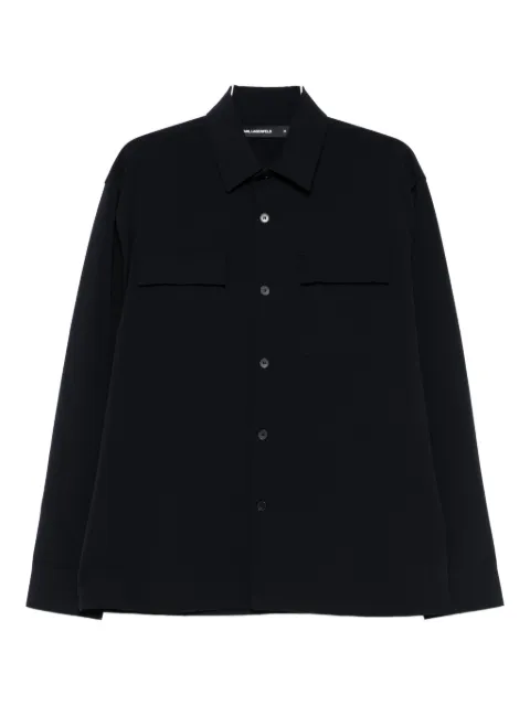 Karl Lagerfeld patch-pocket long-sleeve shirt Blue 60597560561006