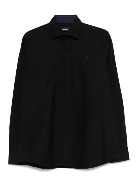 Karl Lagerfeld logo detail shirt Black 60519260561784