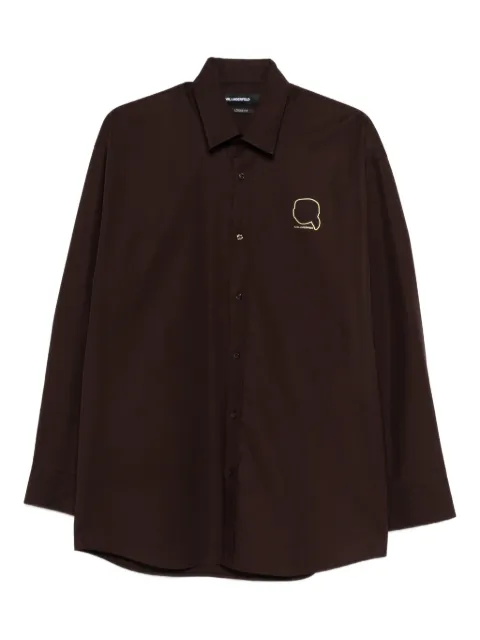 Karl Lagerfeld logo-detail shirt Brown 60591660561600