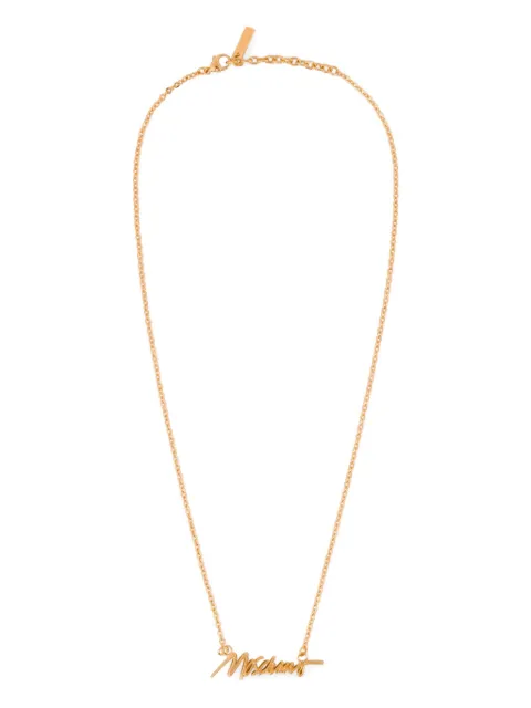 Moschino logo-pendant necklace Gold A91138402