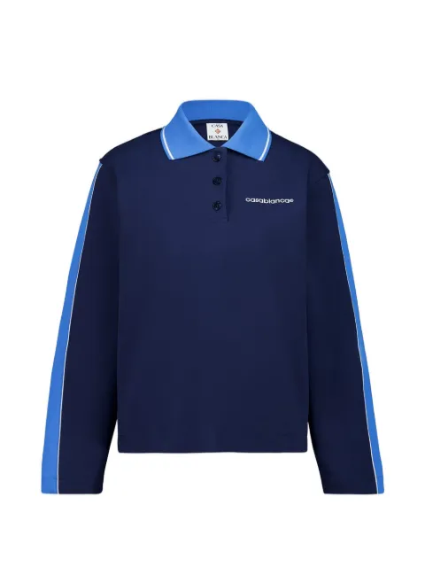 Casablanca logo-detail polo shirt Blue WSP26JTP46201