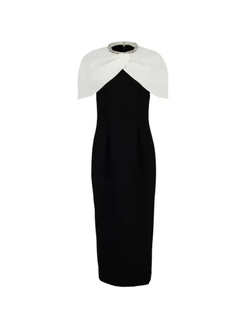 Roland Mouret crystal-trim midi dress Black RMRS26046MCPB
