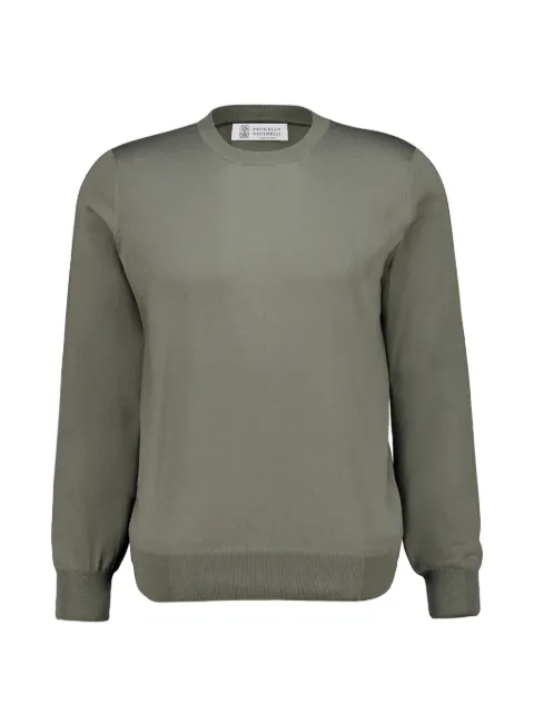 Brunello Cucinelli crew-neck sweater Green M2900100CXS05