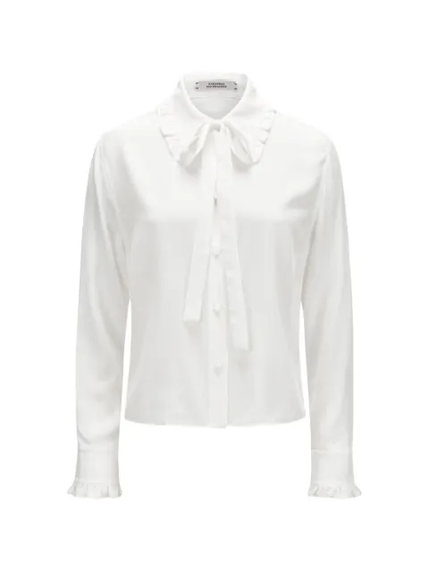 Dorothee Schumacher Soft Vibes ruffled tie blouse White 249006