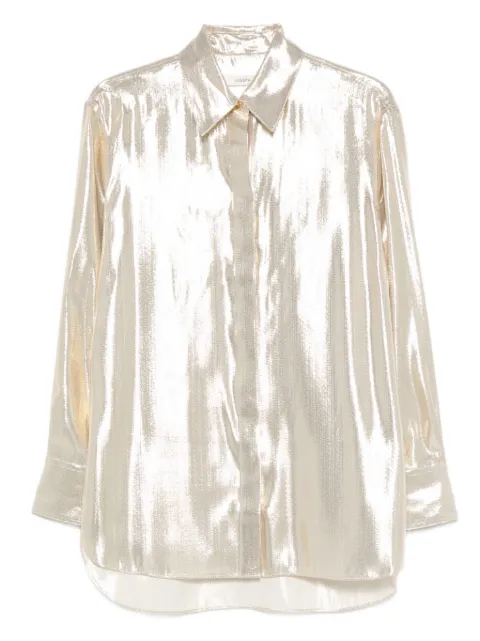 JOSEPH Capri metallic buttoned top Gold JF0095171710