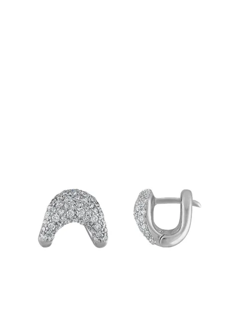 ZAHN-Z 14K white gold Zaha diamond earrings Silver ZZZ019