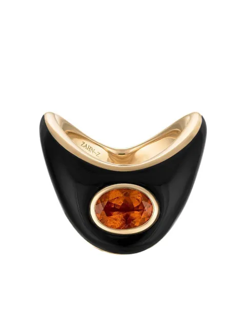 ZAHN-Z 14K yellow gold Big Zaha onyx and citrine ring Gold ZZZ06