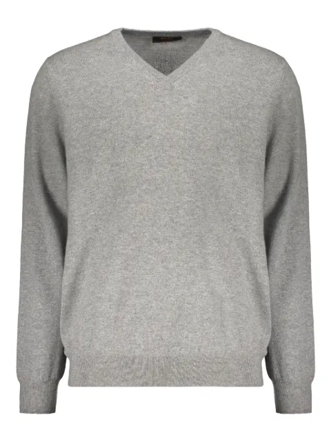 Moorer Virginio-CWS V-neck long-sleeved sweater Grey VIRGINIOCWS