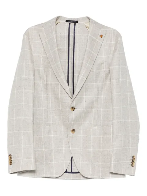 LATORRE check-pattern single-breasted blazer Neutrals D84QH0212